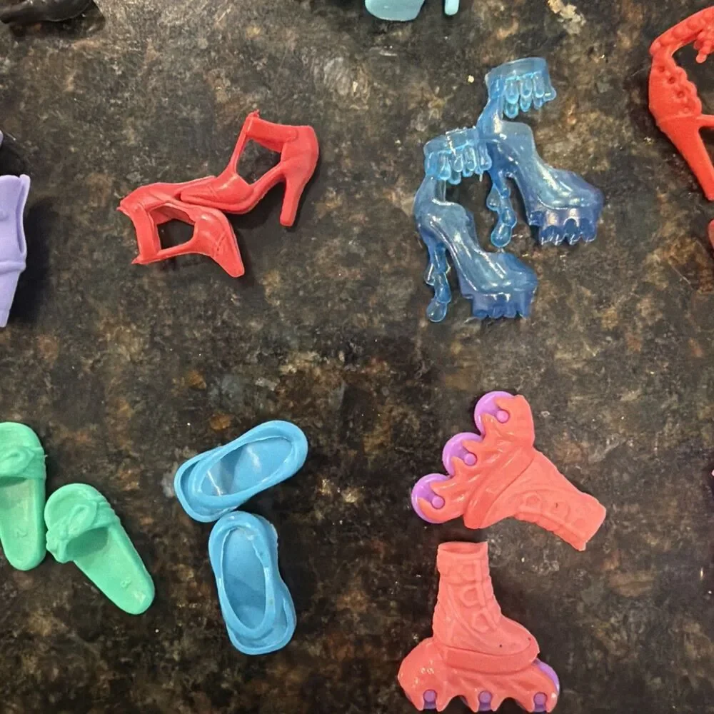 Lot of Barbie Shoes and Other Brands 26 Pairs Mixed Lot